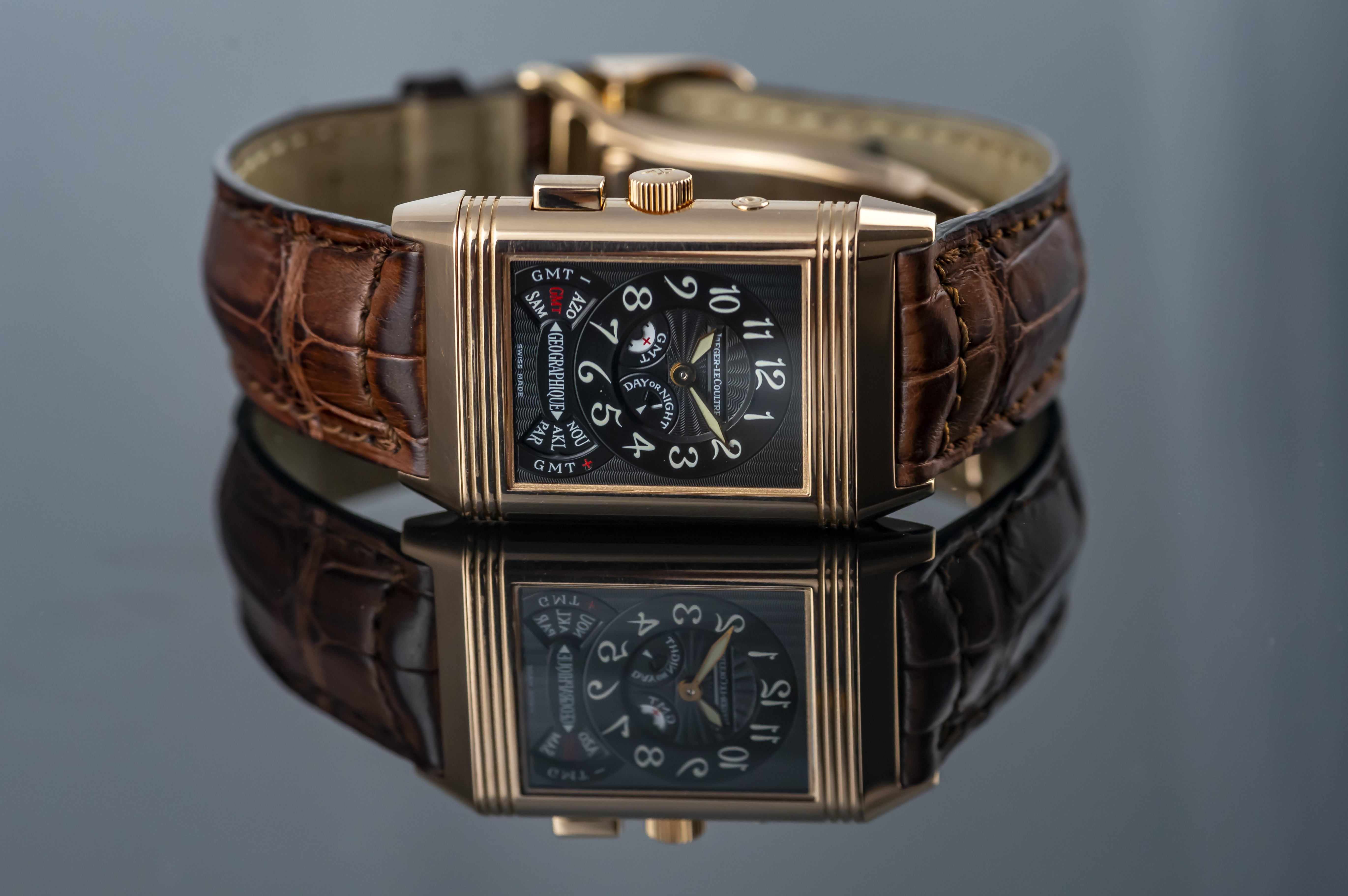 Limited Jaeger LeCoultre REVERSO G ographique 18k Ros gold